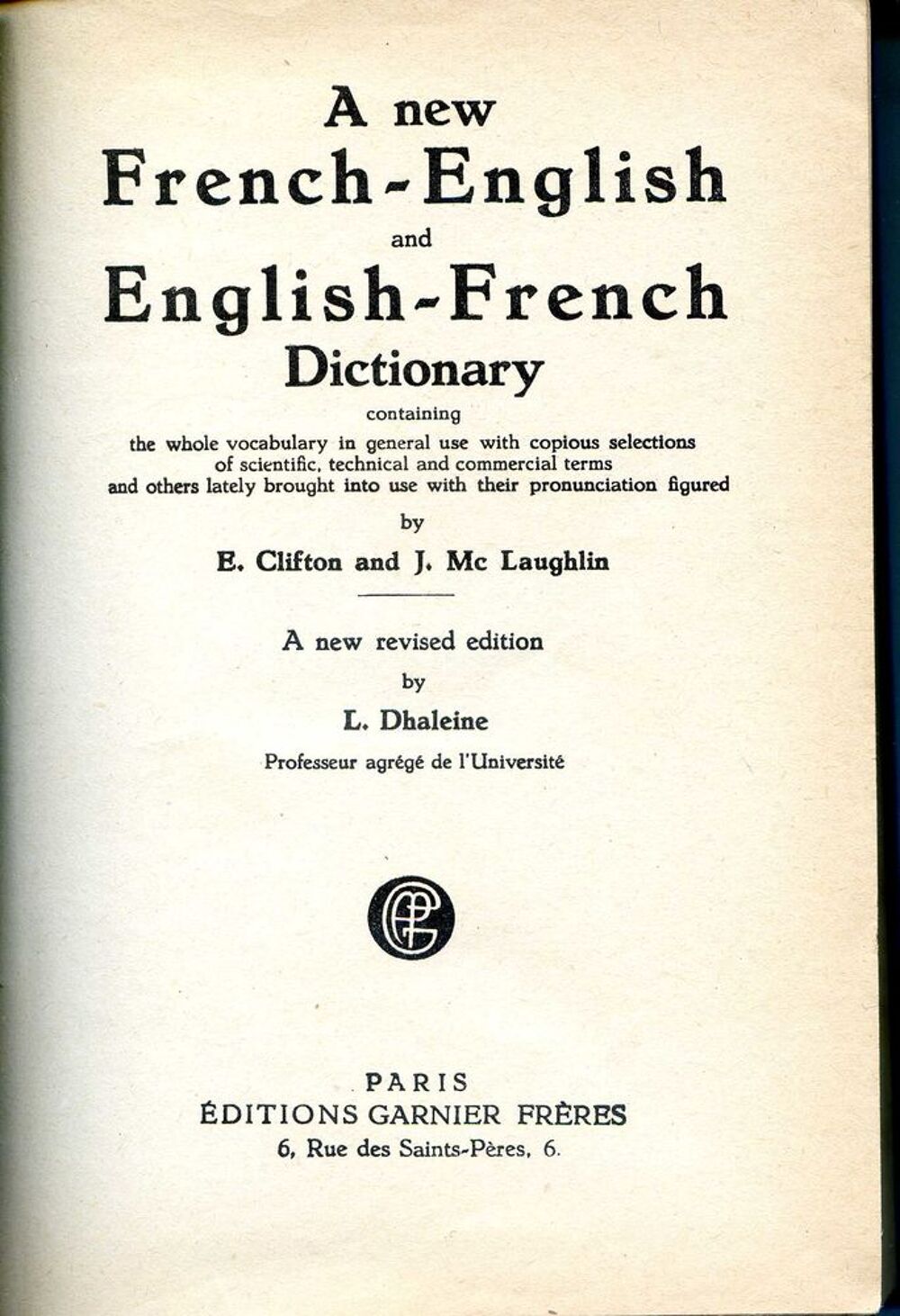 Dictionnaire anglais-fran&ccedil;ais, fran&ccedil;ais-anglais, Livres et BD