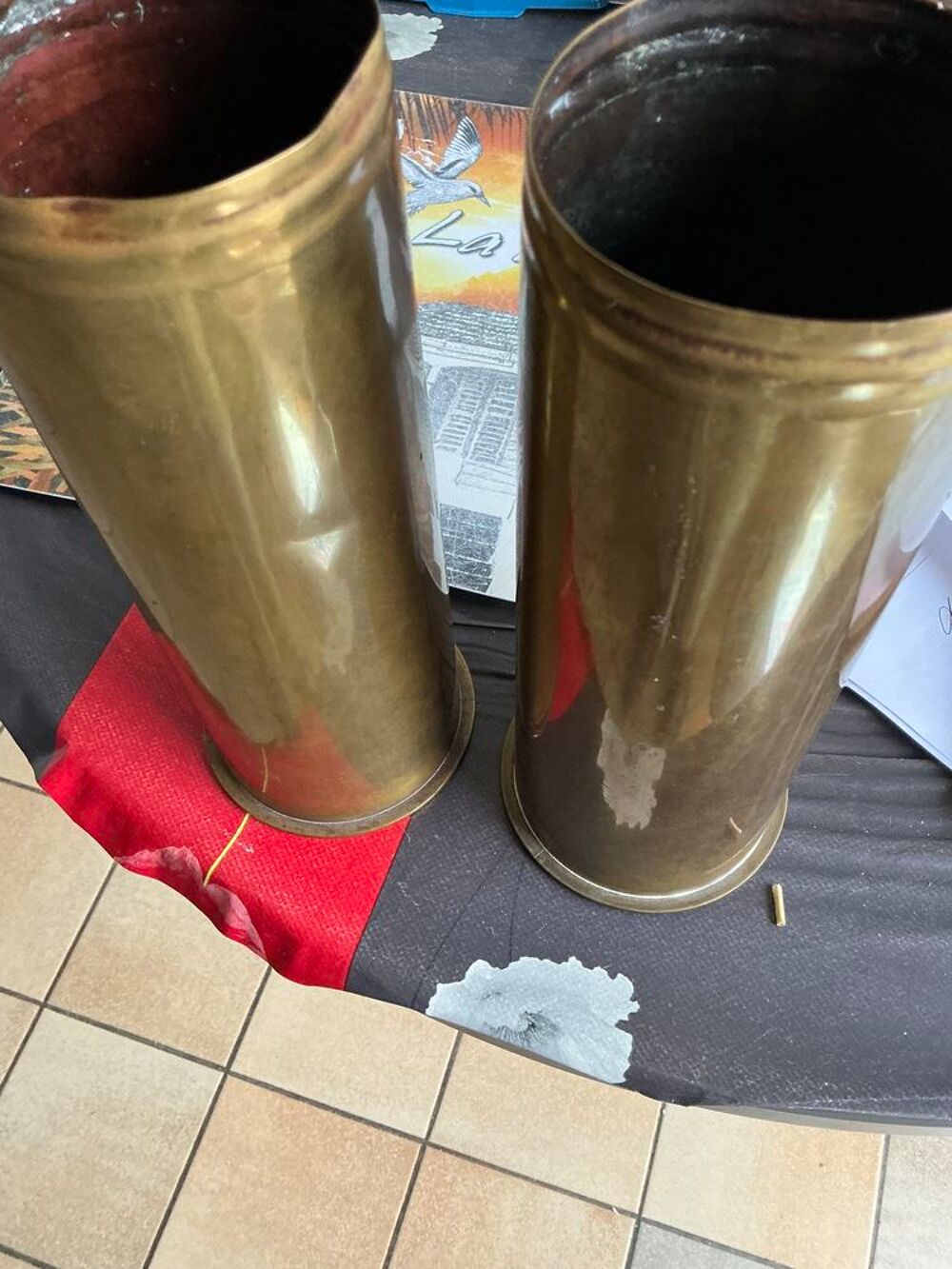 Douille obus 1917?1918 cuivre Décoration