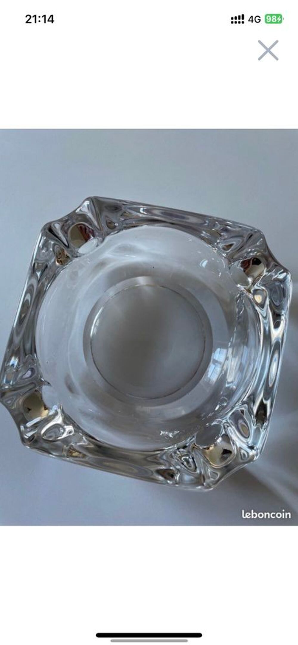 cendrier en cristal Décoration