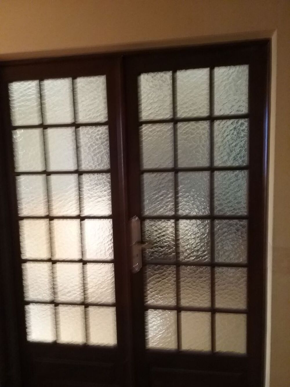double-porte de s&eacute;paration en ch&ecirc;ne et vitr&eacute;e Meubles