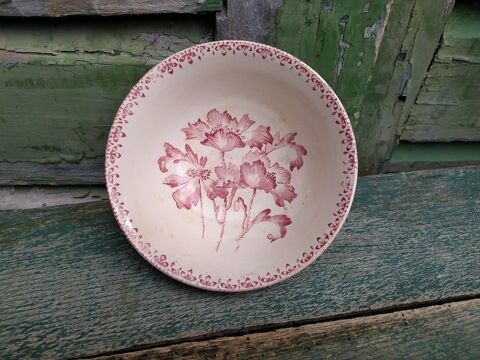 Jatte Fa�ence Terre de Fer Creil Montereau D�cor Printemps 
35 Loches (37)