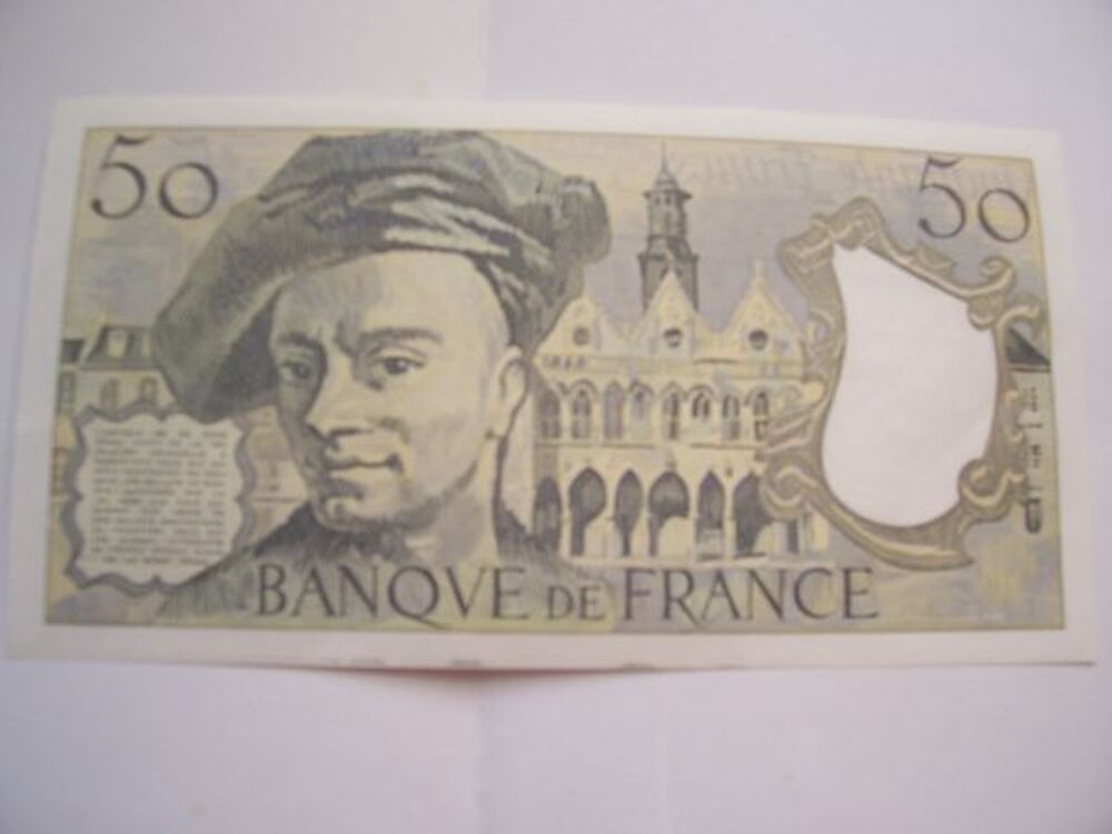 2 billets de 50 frs Quantin de la Tour de 1986 &amp; 1984 1 neuf 