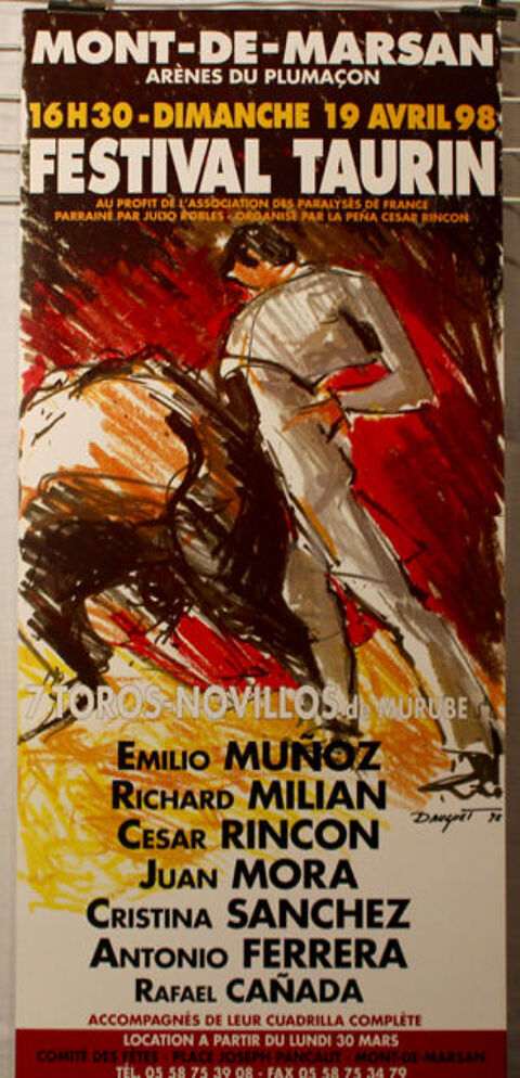  FESTIVAL TAURIN  MONT DE MARSAN  19/04/1998 .   35 Anglet (64)