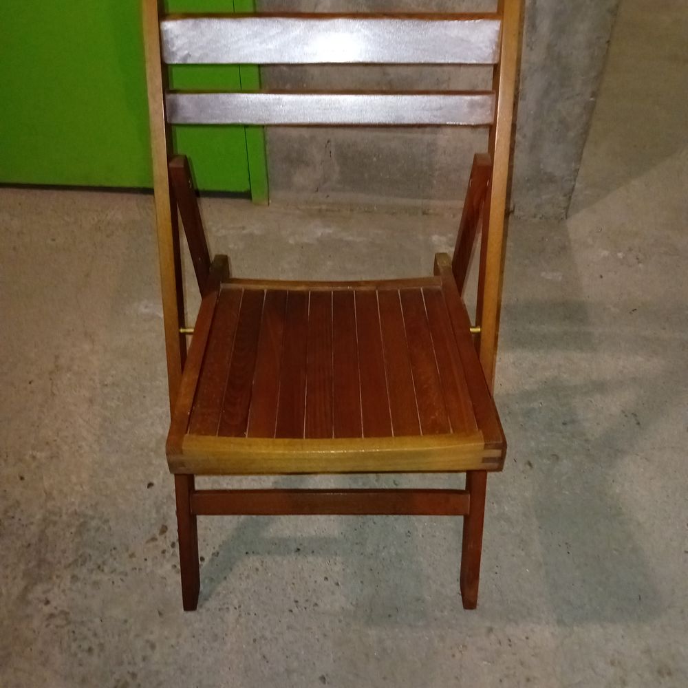 2 CHAISES PAILL&Eacute;ES ET 2 PLIANTES EN TECK Meubles