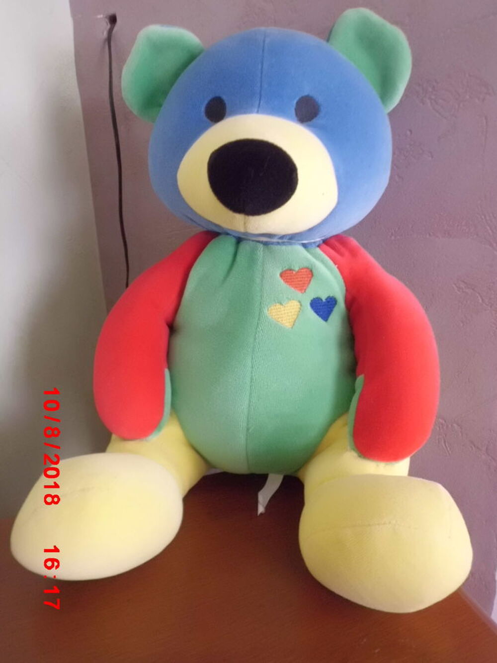 DOUDOU OURS MAXITA GRELOT BLEU VERT JAUNE Jeux / jouets