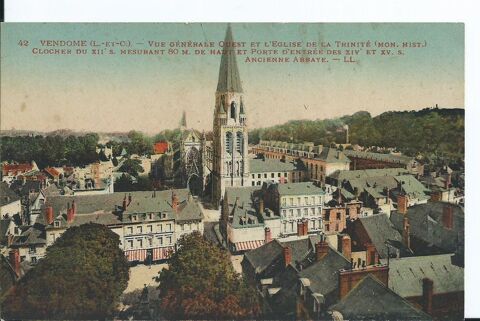 cpa 41 ôme , vue générale ouest et l'église 4 Tours (37)
