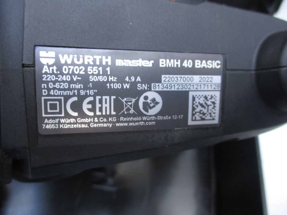 WURTH BMH 40 BASIC - Perforateur / Burineur Bricolage