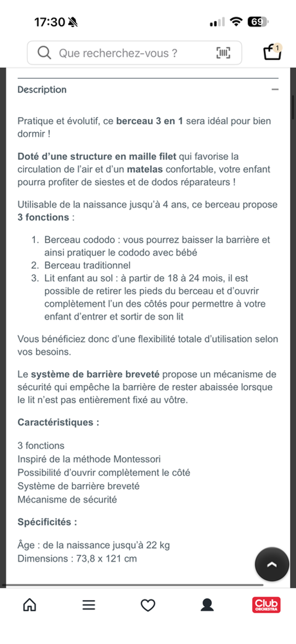 Cododo Chicco 3-en-1 NEUF ? Jamais utilis&eacute; Puériculture