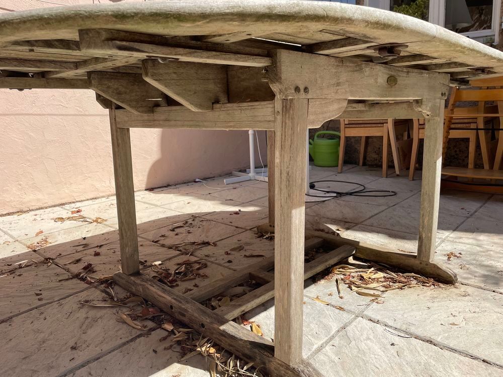 table de jardin en bois massif Meubles