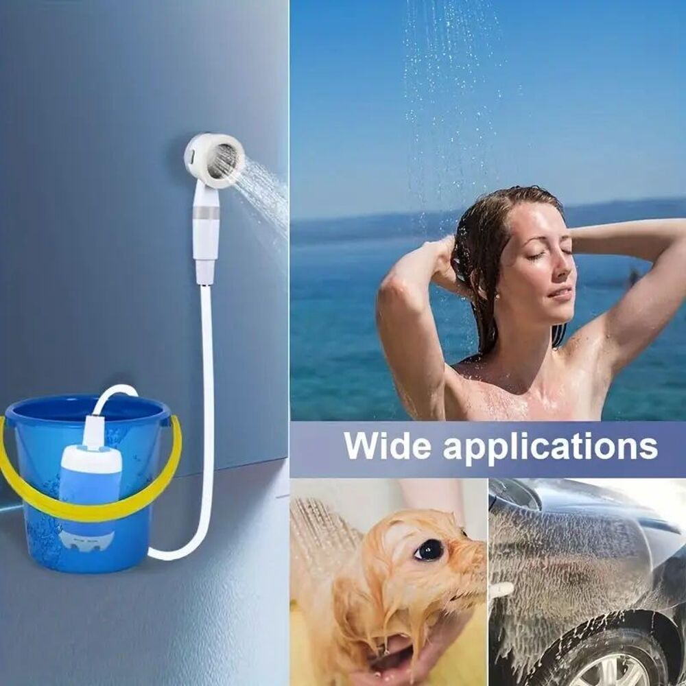 Kit de Douche de Camping Sans Fil Pompe Portable Rechargea Sports