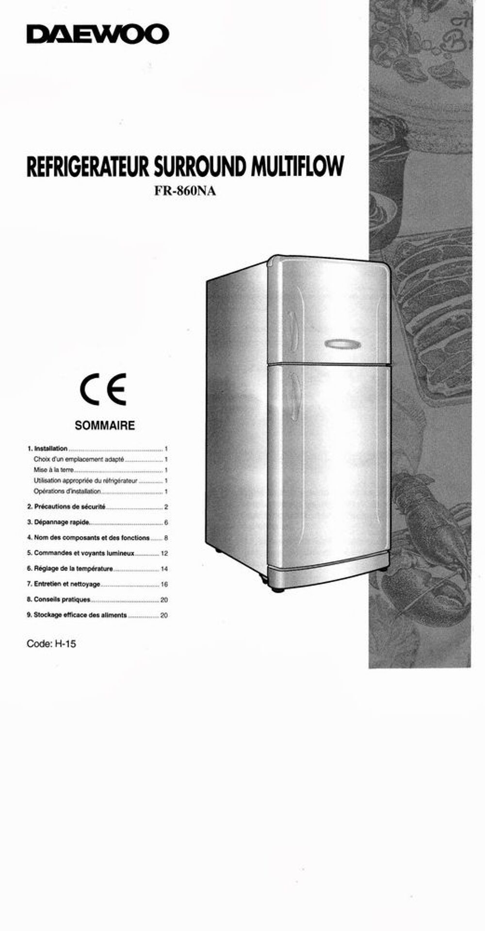 R&eacute;frig&eacute;rateur gros volume Electroménager