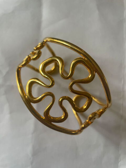 Bracelet rigide dor� Fleurs INES DE LA FRESSANGE 160 Vigneux-sur-Seine (91)