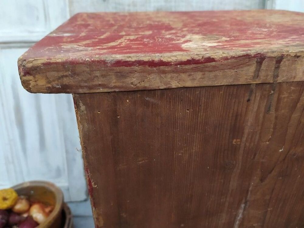 Petit Meuble Armoire Bois Style Ferme Patine Bordeaux
Meubles