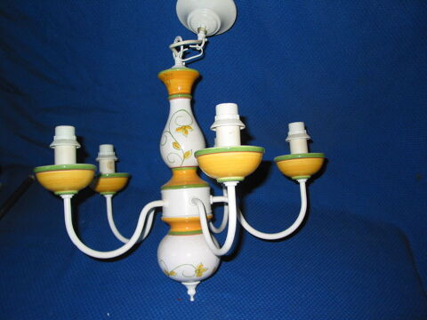 JOLI LUSTRE LAMPE 45 X 55 CM EN PARFAIT TAT PORCELAINE MTA 12 Marseille 13 (13)