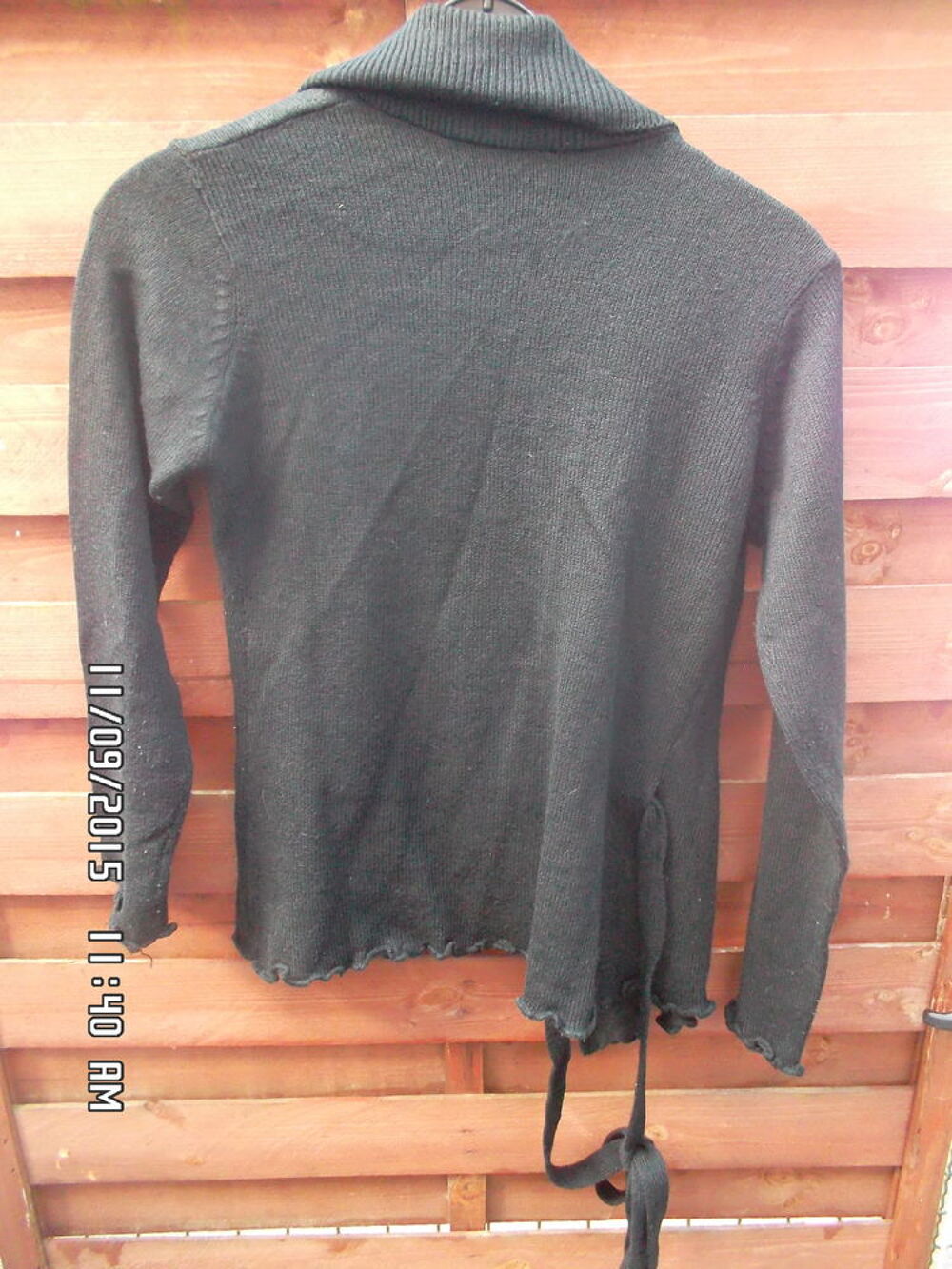 GILET NOIR CACHE-COEUR*JUSTE 2E*KIKI60230 Vêtements