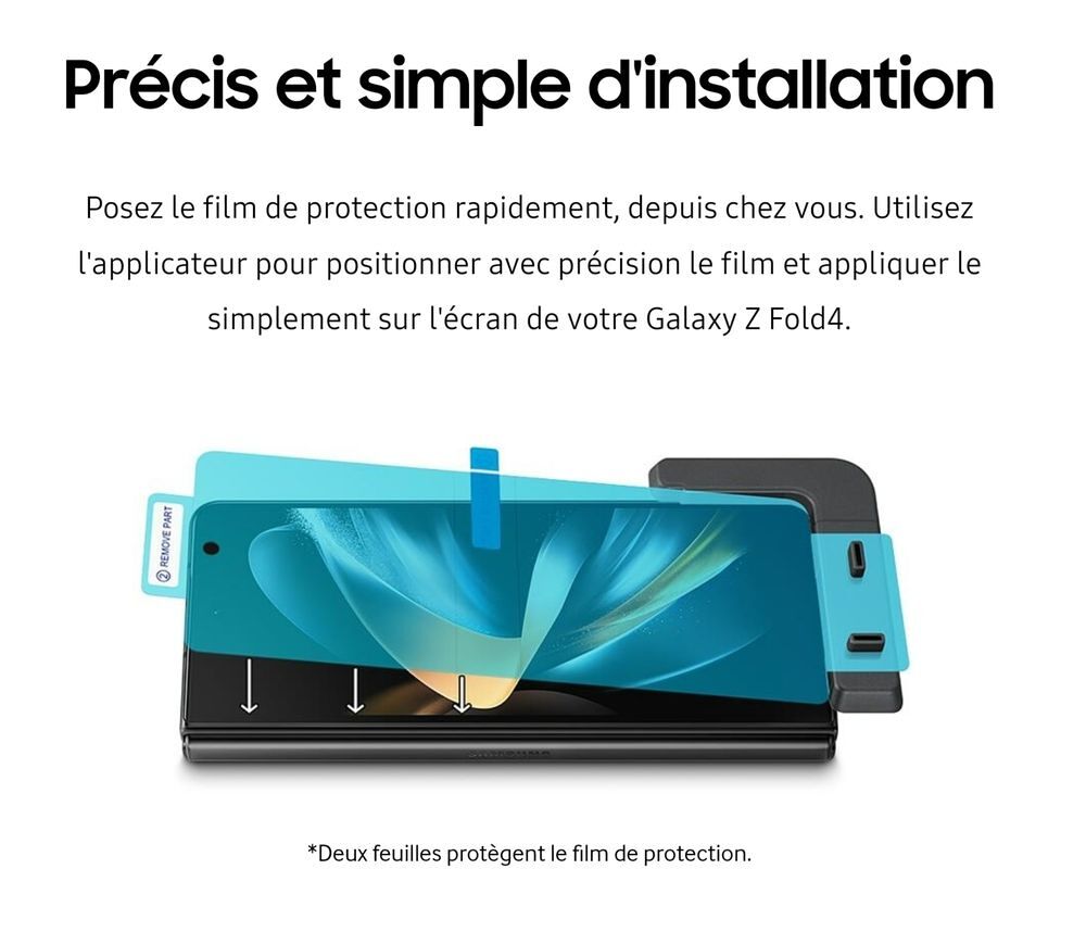 2 FILMS DE PROTECTION AVANT POUR SAMSUNG GALAXY Z FOLD4 Tlphones et tablettes