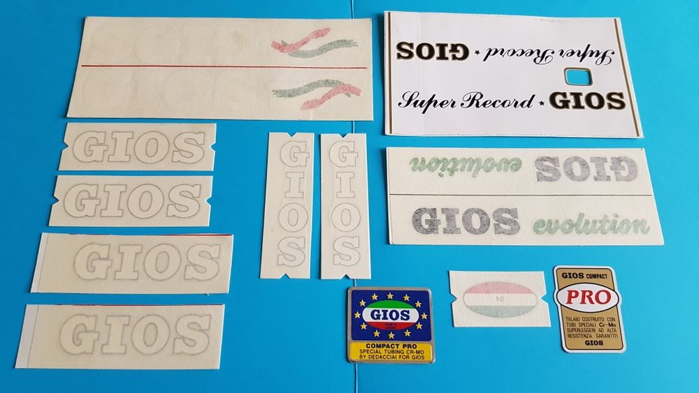 LES AUTOCOLLANTS * GIOS VINTAGE * Vélos