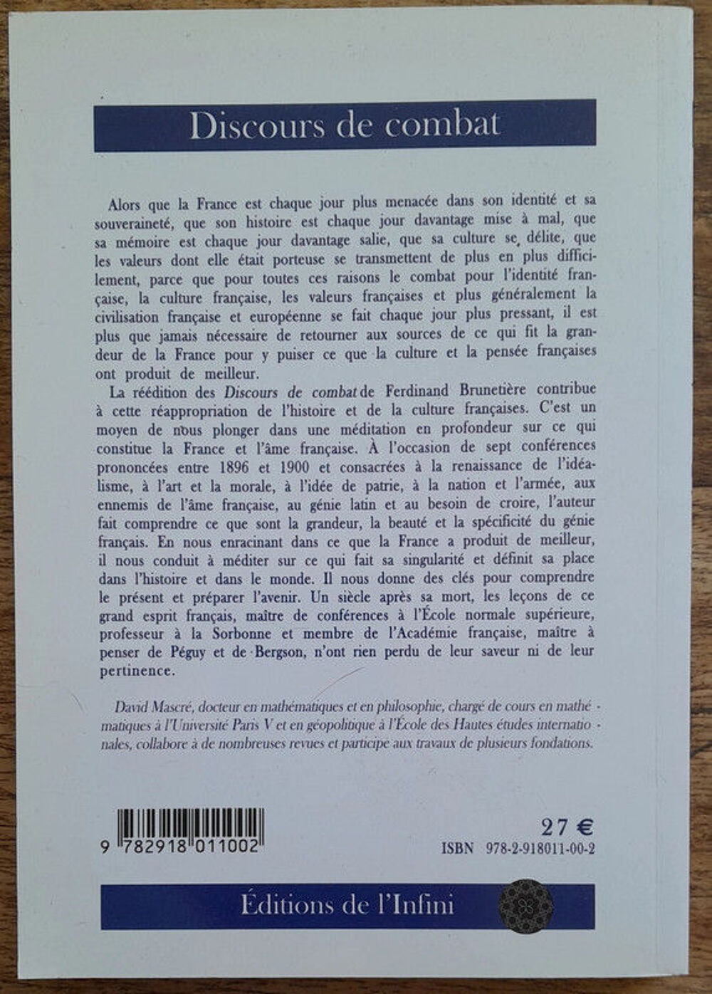 Discours de combat - Ferdinand Bruneti&egrave;re Livres et BD