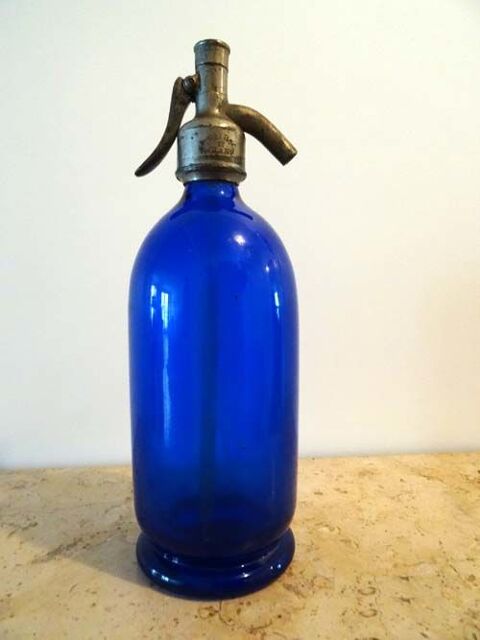 Siphon ancien à eau, Peretti Milano, couleur bleu cobalt TBE 75 Paris 4 (75)