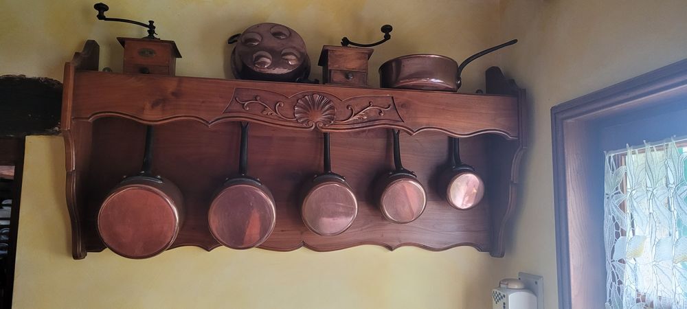S&eacute;rie de 5 casseroles cuivre &eacute;tam&eacute; Cuisine