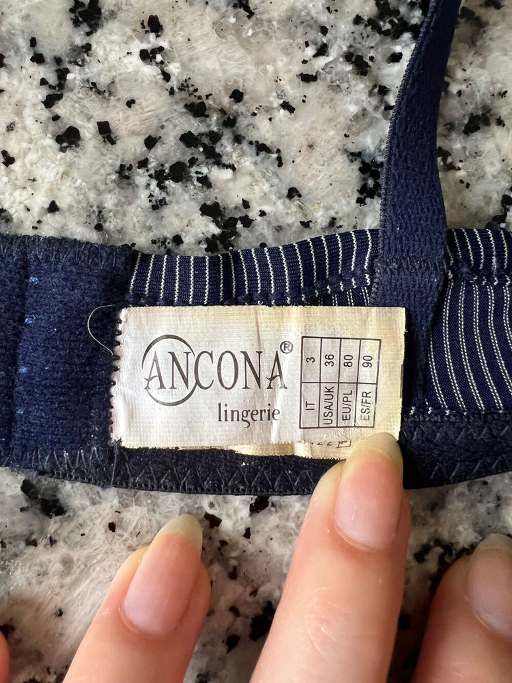 Soutien-Gorge Ray&eacute; Bleu et Blanc ? Taille 90B ? Neuf Vêtements