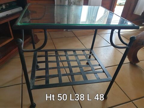 Table basse : fer forgé et verre 50 Bayonne (64)