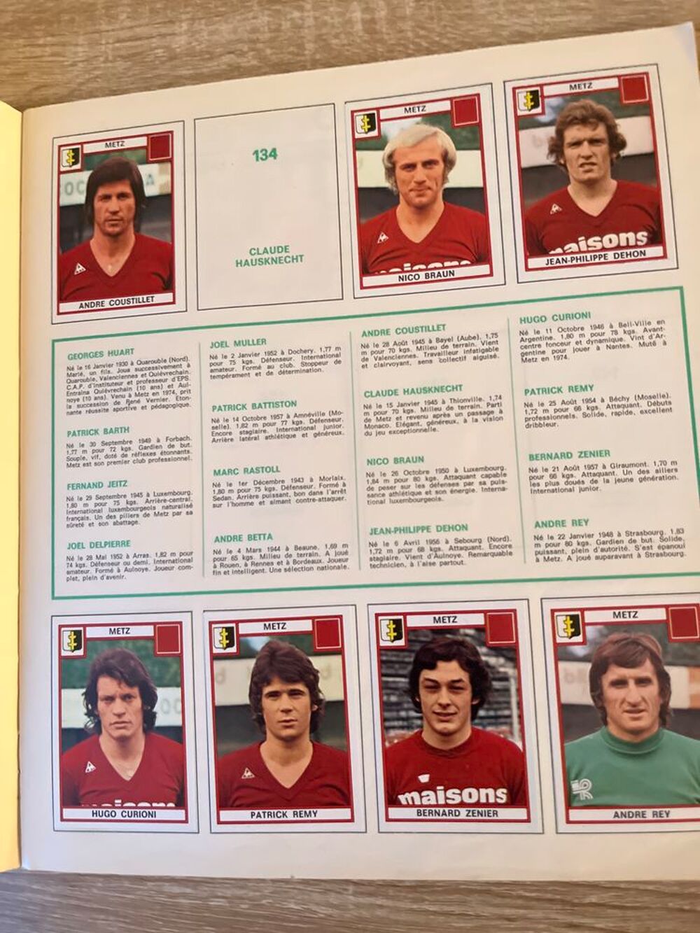 Panini album autocollants football 1976
