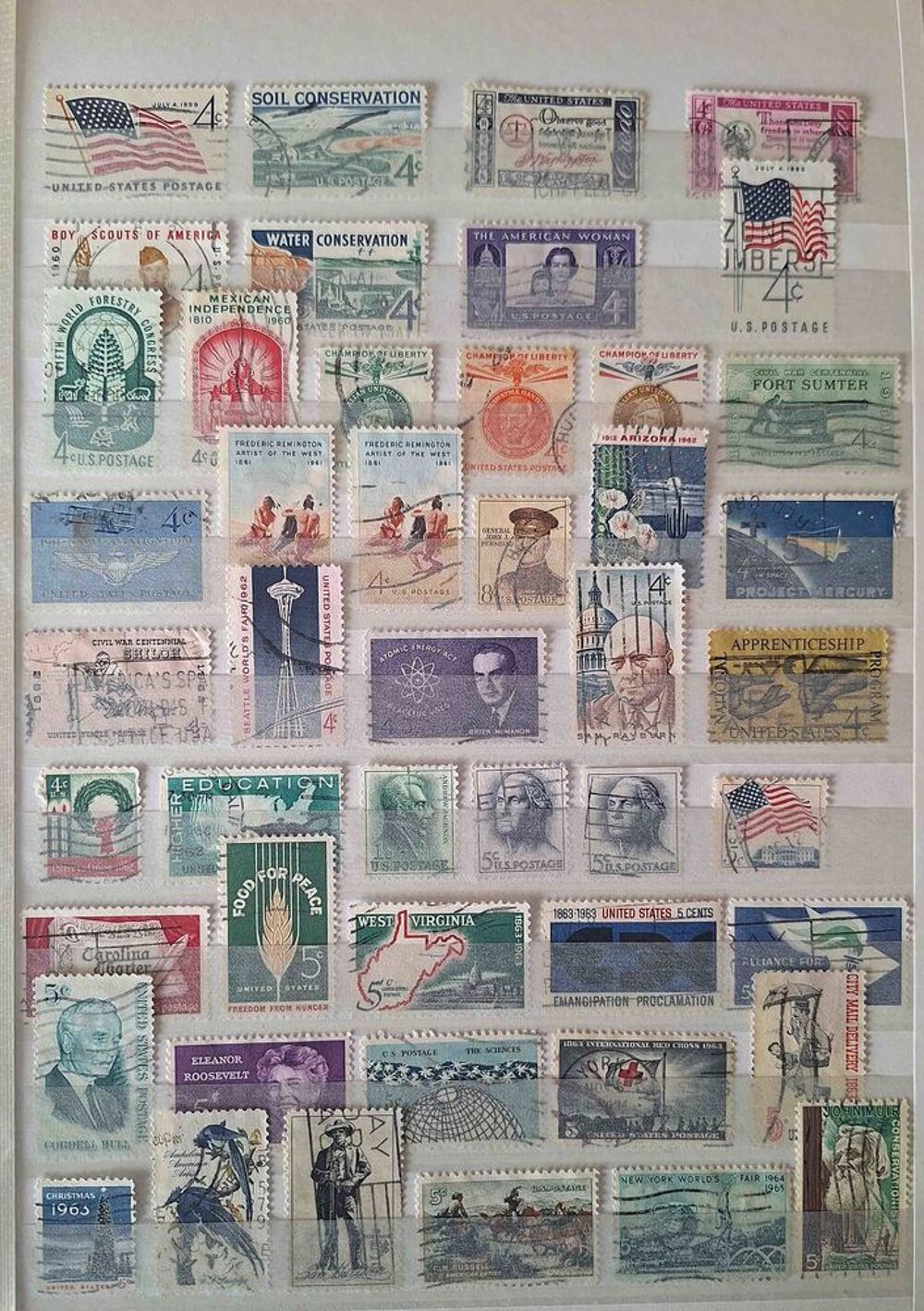 S&eacute;rie de timbres de collection des &Eacute;tats-Unis 
