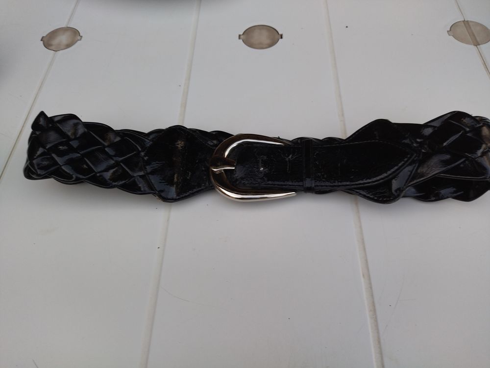 Ceinture en vernis noire Maroquinerie