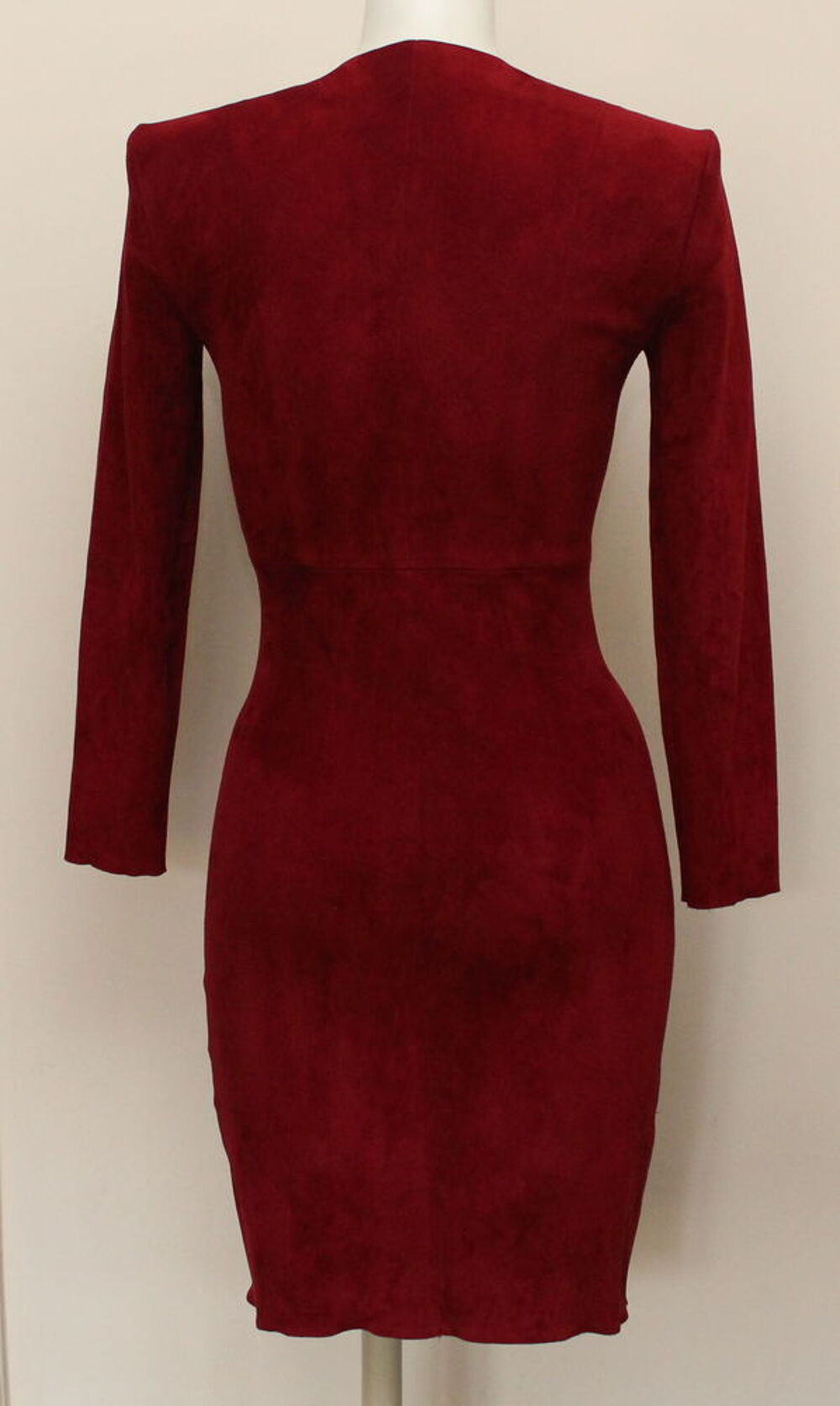 Robe daim stretch grenat JITROIS Vêtements