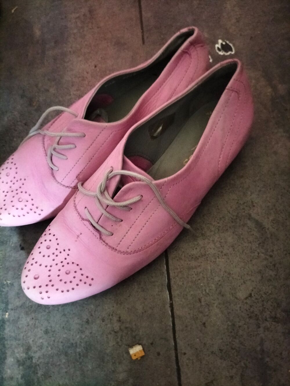 Derby cuir Arcus rose pointure 39 tr&egrave;s bon &eacute;tat Chaussures