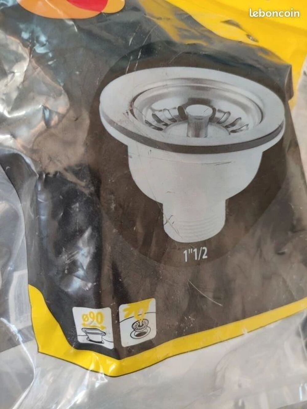 Ensemble de 2 Bondes &eacute;vier &agrave; panier avec un trop plein Neuf Bricolage