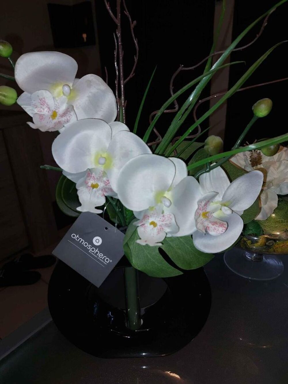 Lot 4 Vases + fleurs artificielles Décoration
