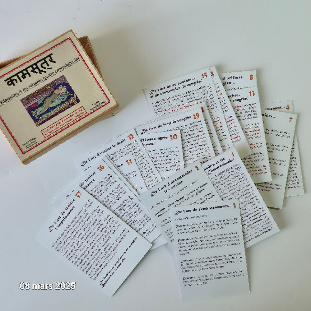 Le kamasutra et les soixante-quatre chatushashti, 37 fiches 