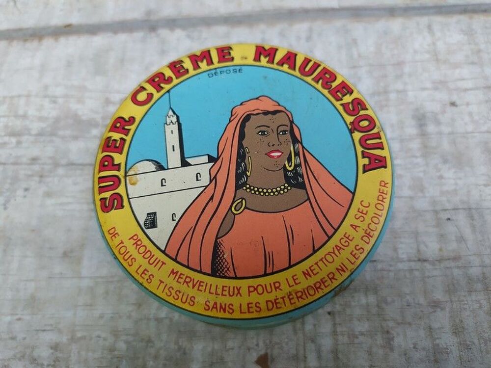 Ancienne Boite Cirage Super Cr&egrave;me Mauresqua 