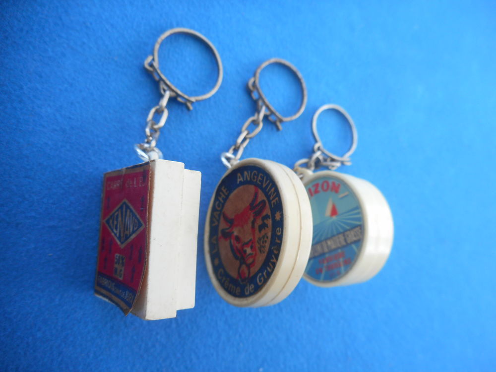 Lot de 3 porte cl&eacute; th&eacute;me "fromage" 