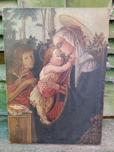 Tableau Vierge et l'Enfant d'aprs Sandro Botticelli  79 Loches (37)