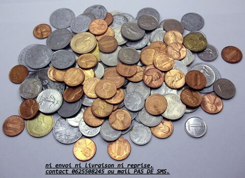 Amerique-France-Belgique 141 pieces de monnaies. 5 Wattrelos (59)