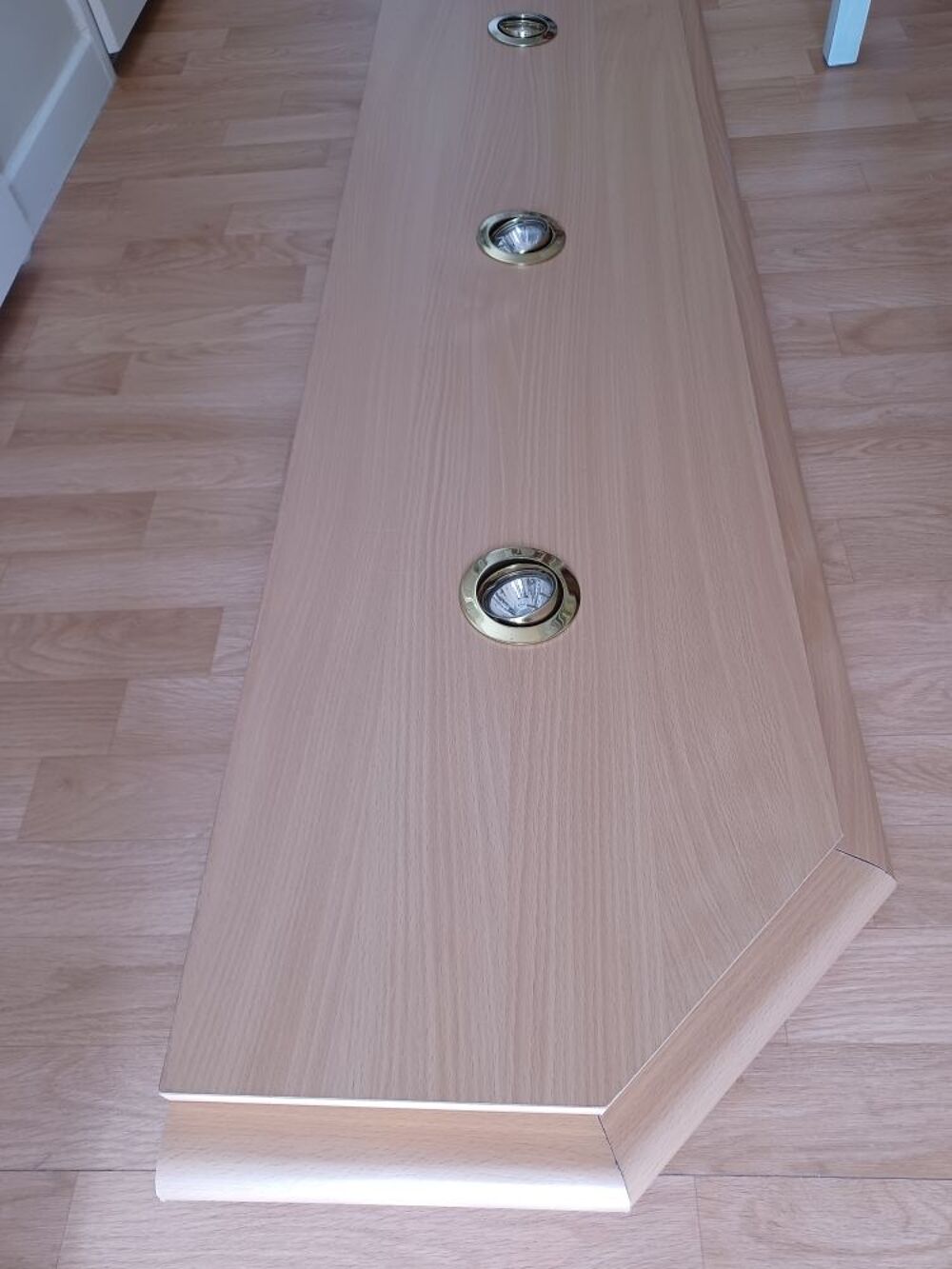 support 3 lampes en bois Meubles