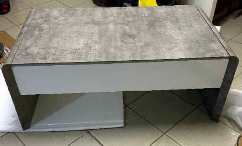 Table+basse+b&eacute;ton/blanc+Giulia+2 Meubles