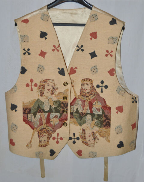 Gilet de costume homme tapisserie thème jeux de cartes / rei 45 Orléans (45)