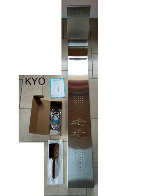 AURLANE Colonne de douche hydromassante effet pluie gris Foncine-le-Haut (39)