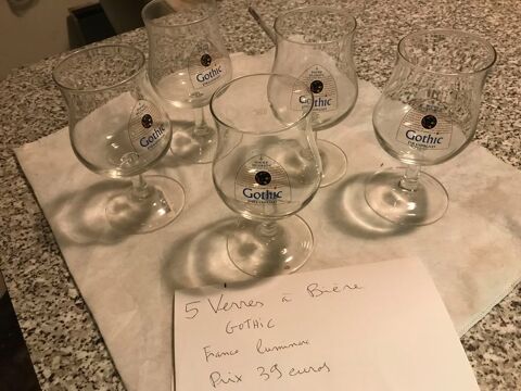 5 verres  bire GOTHIC 39 Romorantin-Lanthenay (41)