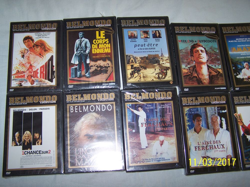 7 D ANCIENS DE JEAN PAUL BELMONDO NEUFS DVD et blu-ray