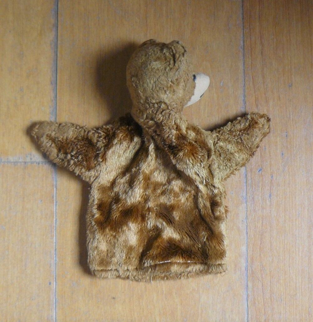 Marionnette &agrave; doigts Nounours en peluche et carton - ORTF Jeux / jouets
