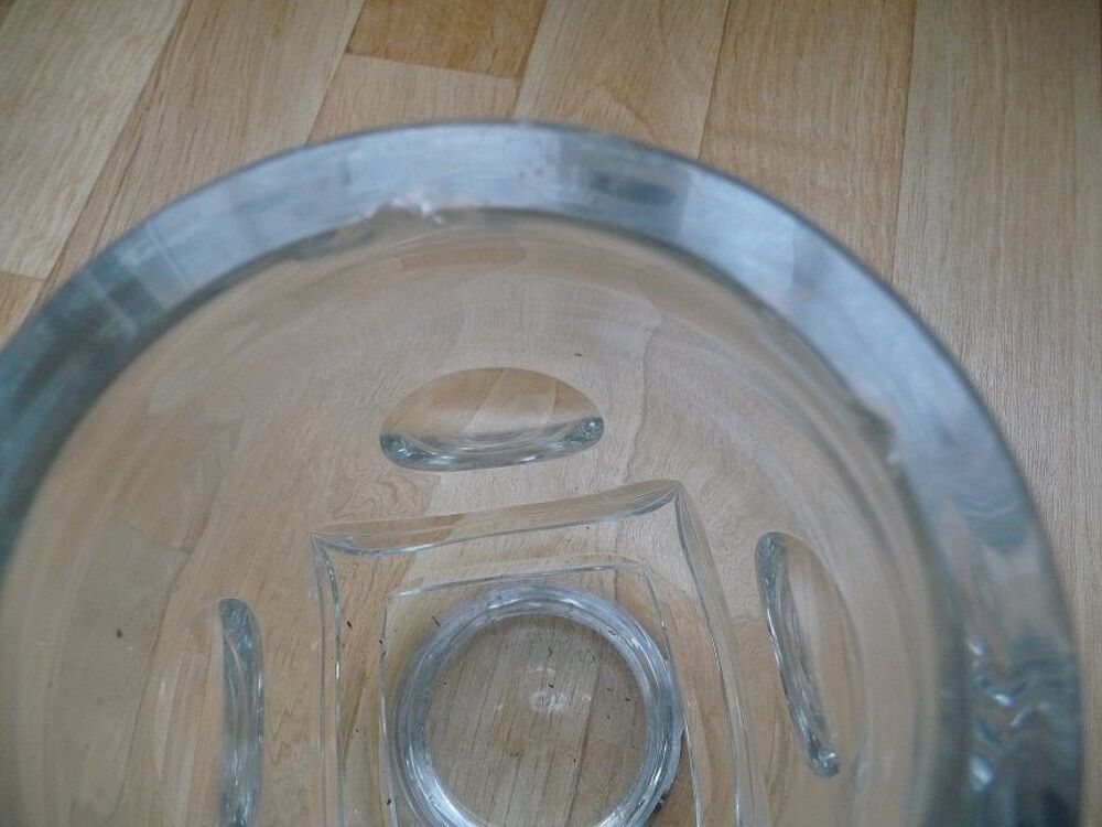 Vase en cristal motif ronds &amp; vagues Décoration