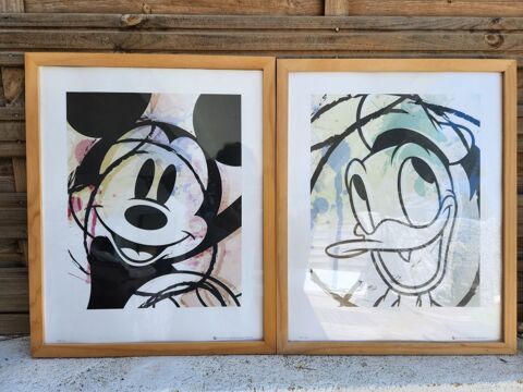 Deux cadres Disney Mickey et Donald 74*54 20 Saint-Mandrier-sur-Mer (83)