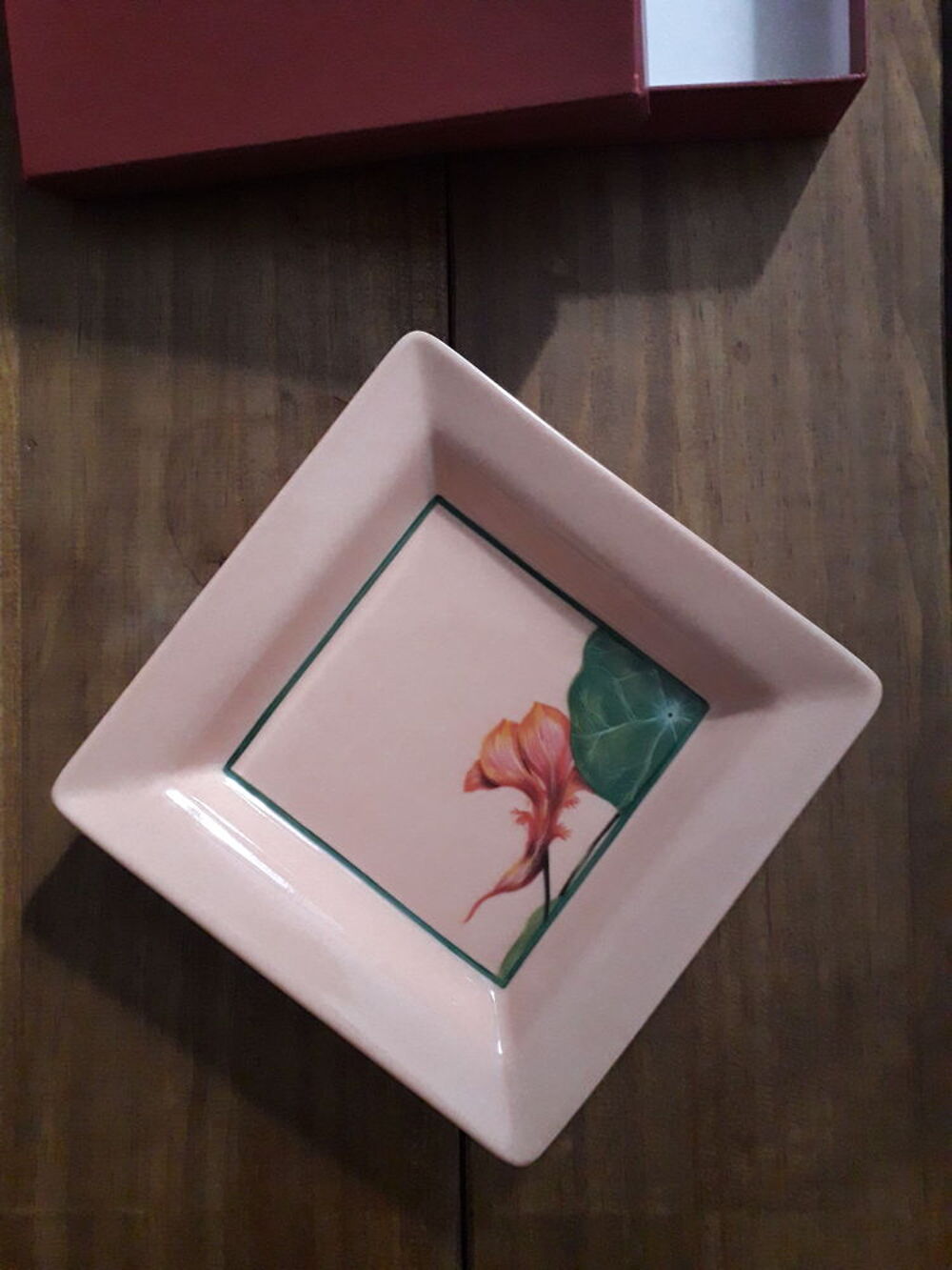 Vide poche porcelaine Lafarge Limoges : Capucines D�coration