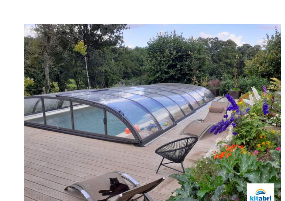 ABRI PISCINE NEUF coulissant 8,60 x 4,75?Prix 6900 � Sports