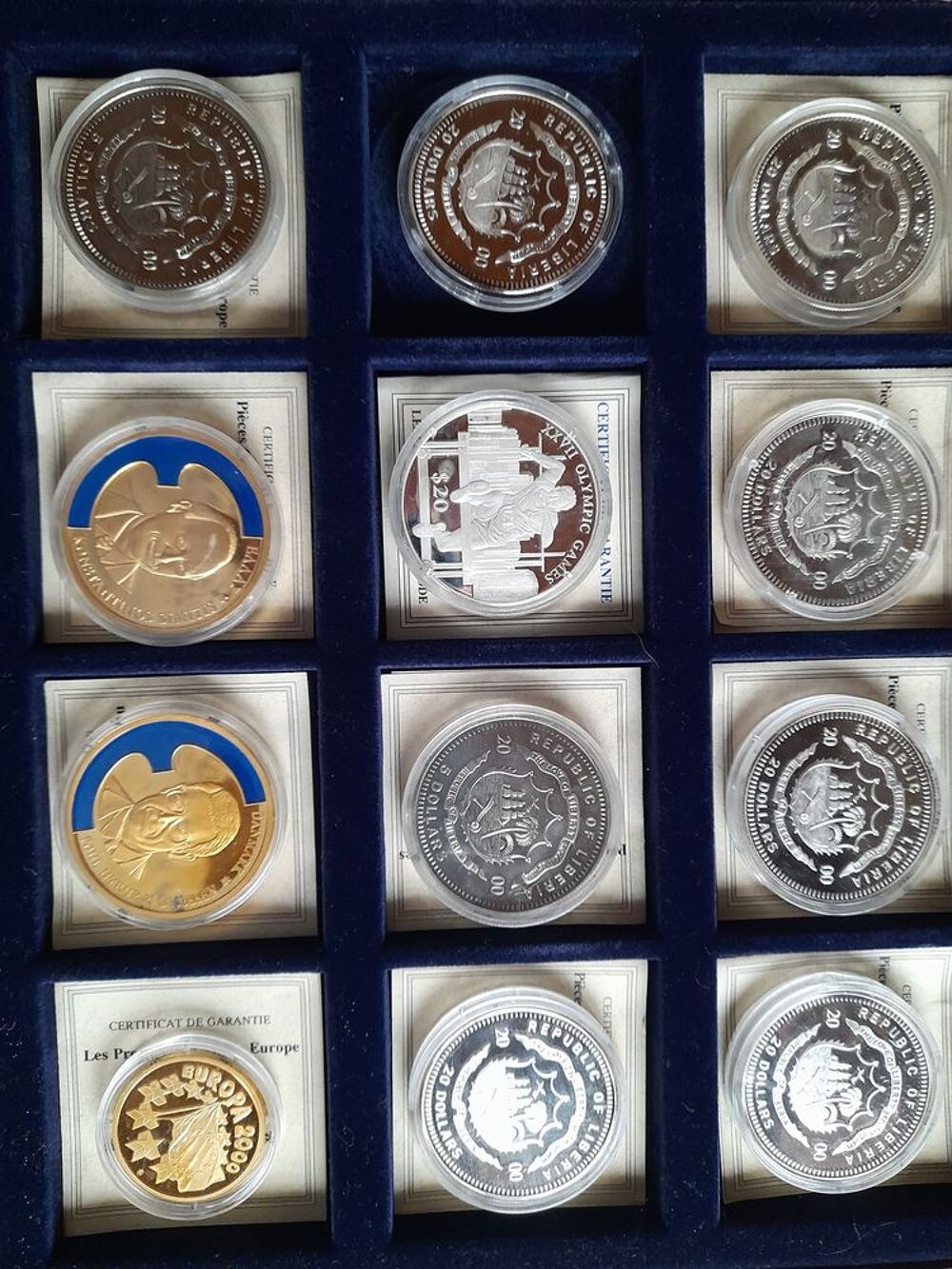 pi&eacute;ces de 20 dollars en argent 